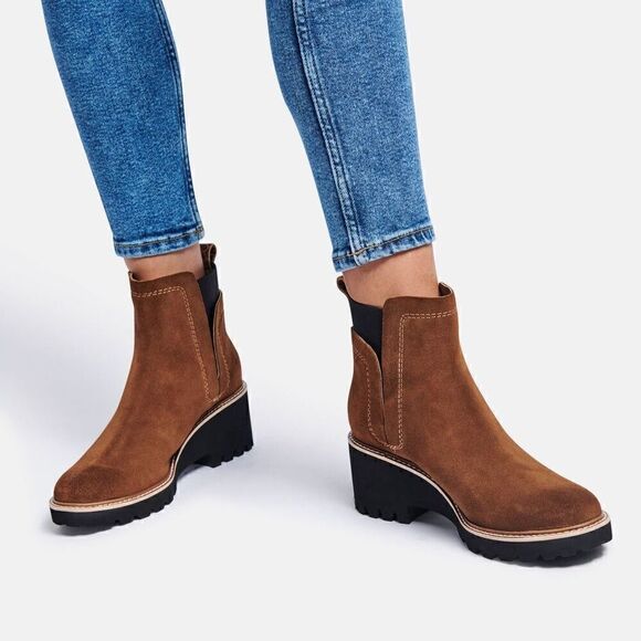 Dolce Vida Huey H2O Waterproof Bootie Boot Brown Leather $149.00 Snow Rain 6 - Picture 1 of 13
